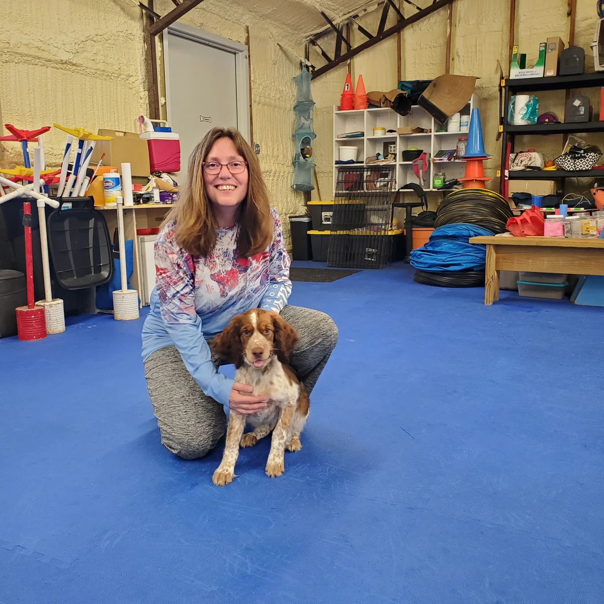 Jeri Thorpe with Quincy at Dogtastic